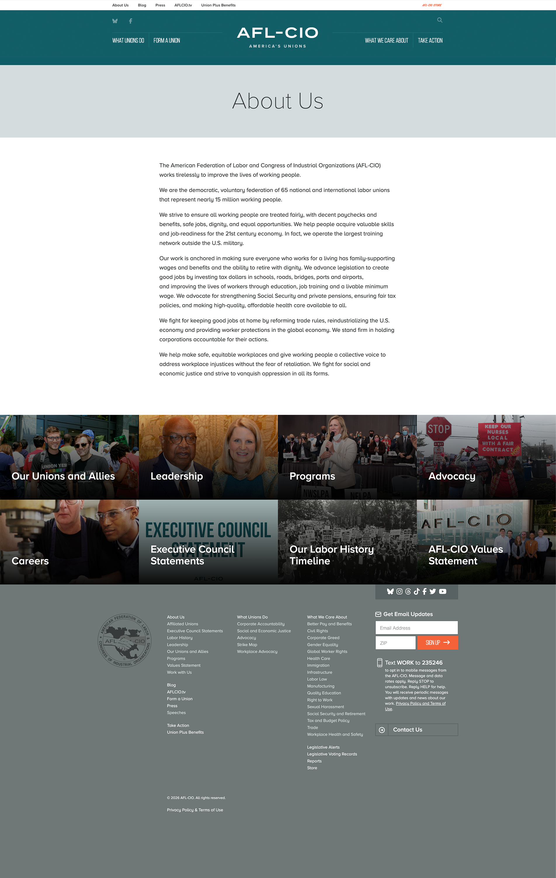 About Us screenshot