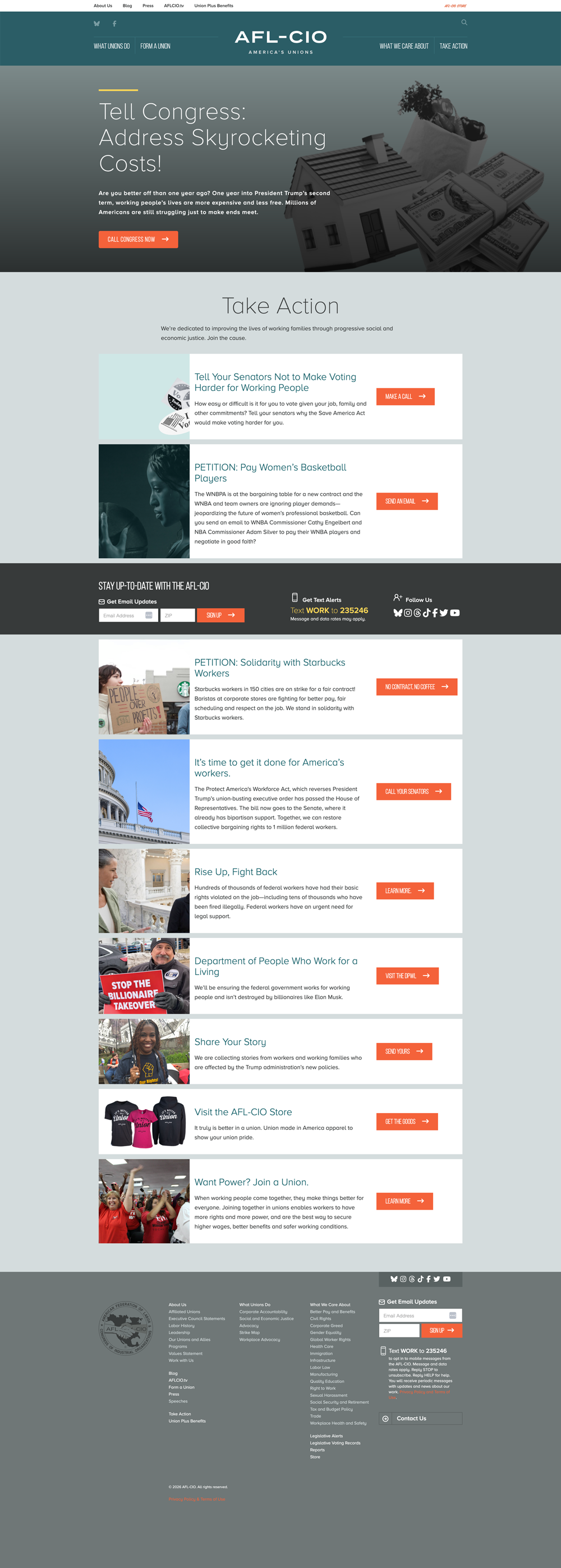 Take Action screenshot